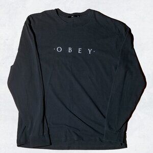 BNWT Obey Dusty Black XL Long Sleeve Tee Shirt